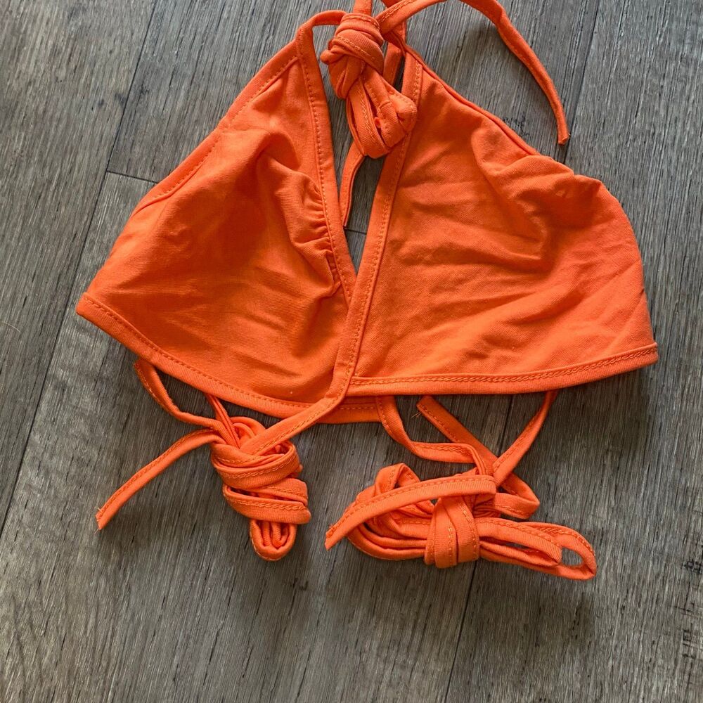 Bright Orange SHEIN Triangle bikini style Top – Size L